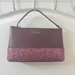 Kate Spade glitter crossbody in cherrywood